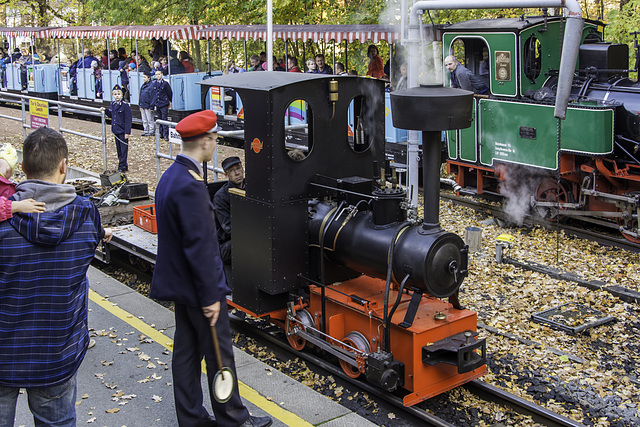 Eigenbau-Dampflok der Chemnitzer Parkeisenbahn