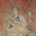 Detail of a Wall Painting of a Woman Playing a Kithara from Boscoreale in the Metropoitan Museum of Art, September 2018