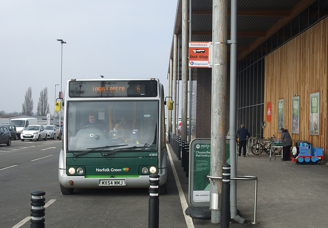 DSCF2874 Stagecoach (Go West Travel) 47893 (MX54 WMJ) in King's Lynn - 11 Mar 2016