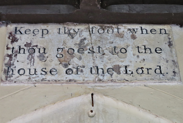 chilton foliat church, wilts c19 sign