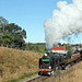 Maunsell class V Schools 926 (BR 30926) REPTON at Abbots House with 2P01 09.30 Grosmomt - Pickering 28.9.24.