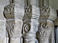 sandiacre church, derbs ; c12 south doorway volute capitals