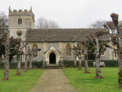 chilton foliat church, wilts c19 aisle by ferrey 1845