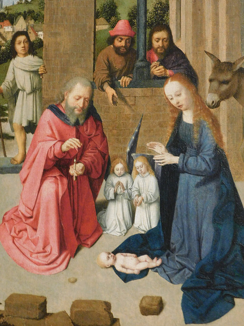 Detail of the Nativity by Gerard David in the Metropolitan Museum of Art, January 2022