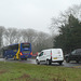 Prospect Coaches (Megabus contractor) PR73 EMA on the A11 at Barton Mills - 8 Feb 2024 (P1170285)