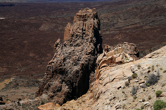 Bergsteiger auf dem mächtigen Turm