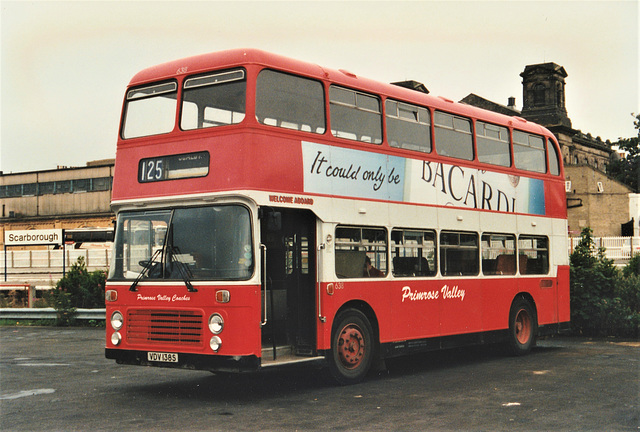 East Yorkshire/Primrose Valley 638 (VDV 138S) in Scarborough – 11 Aug 1994 (236-4)