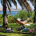 After work a good rest on the shore of the lake Kineret, Israel.