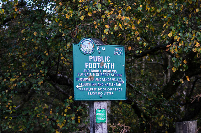 Langsett footpaths sign Langsett footpaths sign