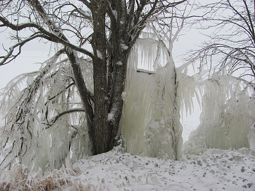 An icy curtain