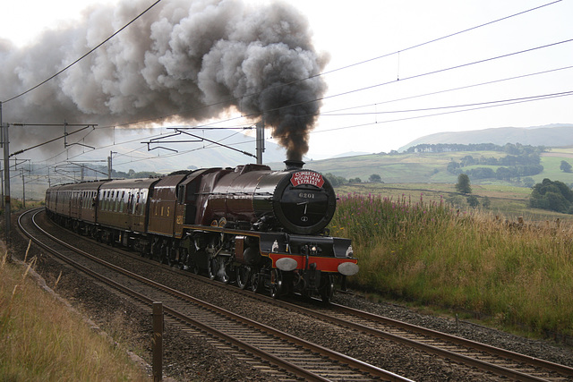 6201 PRINCESS ELIZABETH on 1Z42 Crewe to Carlisle at Scout Green 30th July 2011