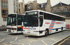 Fife Scottish IIL 3504 (E626 UNE, GIL 2967, E937 XSB) and Durham Travel P57 XNL in Edinburgh - 2 Aug 1997