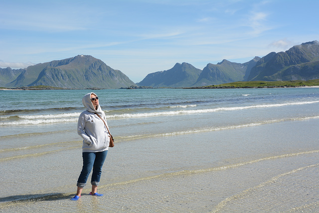 Norway, Lofoten Islands, On the Beach of Ytresand