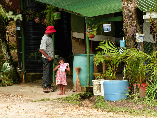 Family, on way to Brasso Seco, Trinidad