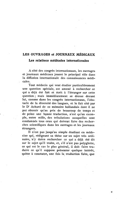 Corret - Utilité et possibilité d’une langue auxiliaire internationale en médecine