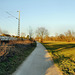 Weg im Westuferpark neben der Bahnstrecke Wanne-Eickel–Hamburg (Haltern am See) / 24.02.2019