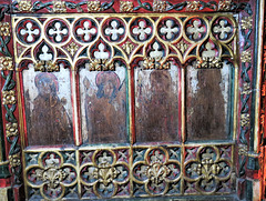 dartmouth church, devon, c15 screen dado 1496