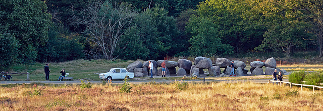 Hunebed & visitors ,Drenthe_NL