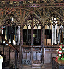 dartmouth church, devon, c15 screen 1496