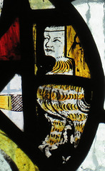 sandiacre church, derbs ; c14 glass beastie