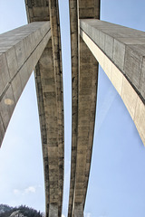 Nantua (01) 13 mars 2017. Le viaduc de l'A 40.