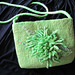 green felted bag