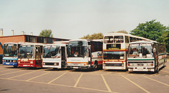 Coaches at RAF Mildenhall Air Fete – 24 May 1992 (163-6)