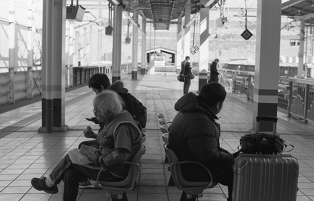 Waiting for the trains