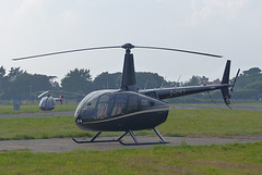 Helicopter Pair at Solent Airport - 17 September 2021