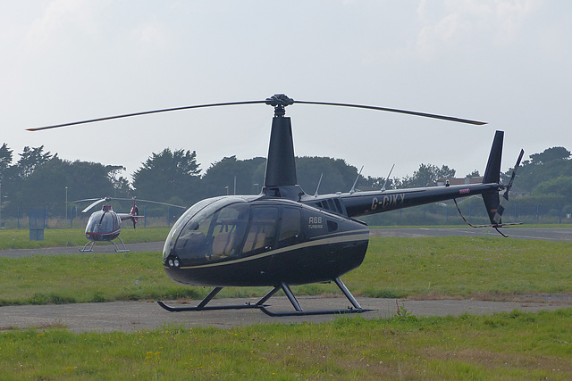 Helicopter Pair at Solent Airport - 17 September 2021