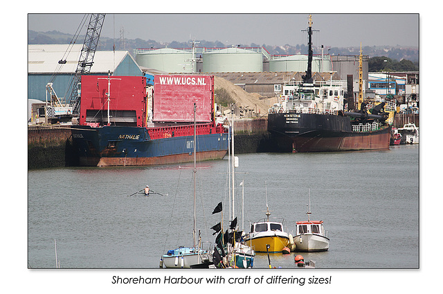 Shoreham Harbour with various types of craft - 27.6.2011