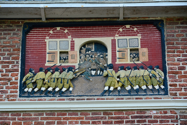 Stone to commemorate the Massacre of Naarden