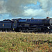 Collett GWR 6000 class King 4-6-0 6023 KING EDWARD II on the 10.35 Grosmont - Pickering service at Moorgates 28th September 2019.