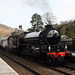 LNER class B1 4-6-0 1264(BR 61264) departing Glaisdale with 1Z11 16.30 Whitby - Hellifield The Whitby Flyer 14th April 2018