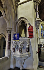 savernake church, wilts c19 pulpit wyatt 1861
