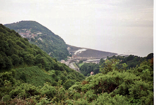 Looking towards Lynton and Hollerday Hill from Two Moors Way (Scan from July 1991)