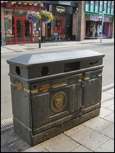 old Oxford recycling bin