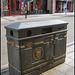 black and gold recycling bin