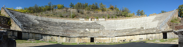 North Macedonia, Amphitheater in Heraclea Lyncestis (view from below)