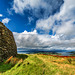 Blick vom Grianan Of Aileach auf die Landschaft von Inishowen