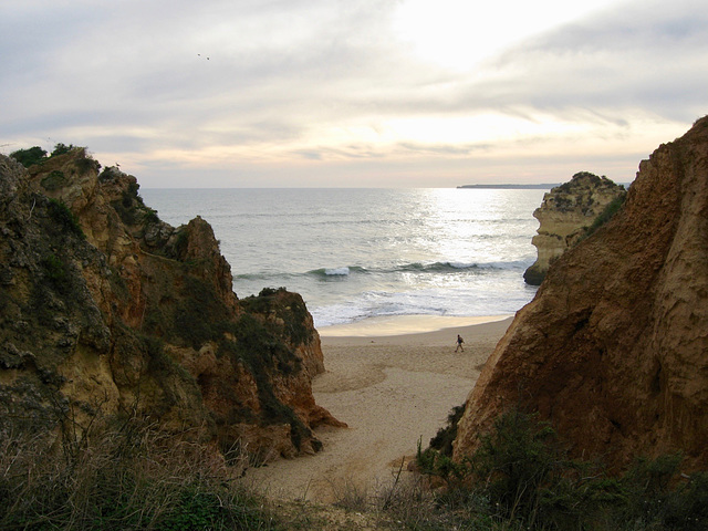 A path of sunlight leads across the Bay of Lagos to Ponta da Piedade (2009)