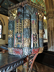 dartmouth church, devon , c16 pulpit