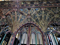 dartmouth church, devon, c15 rood screen loft vaulting 1496 (2)