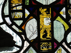 sandiacre church, derbs ; c14 glass beastie