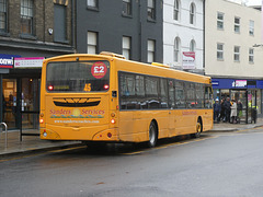 Sanders Coaches 517 (BX07 AZJ) in Norwich - 9 Feb 2024 (P1170425)