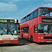 Provincial 601 (N601 EBP) and Strathclyde VO151 (N151 EHS) at Showbus, Duxford – 21 Sep 1997 (370-25)