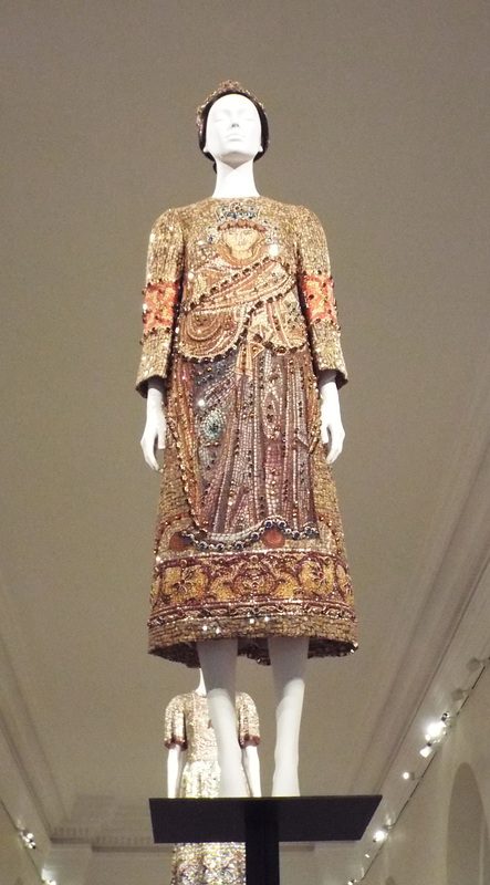 Byzantine Mosaic Style Dress by Dolce & Gabbana in the Metropolitan Museum of Art, May 2018