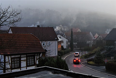 Beckstein on a winter morning.  Beckstein an einem Wintermorgen.