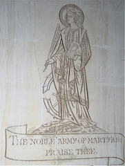 savernake church, wilts c19 incised decoration