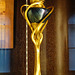 Petroleum Lamp by Tony Selmersheim, Paris 1900, gilded bronze